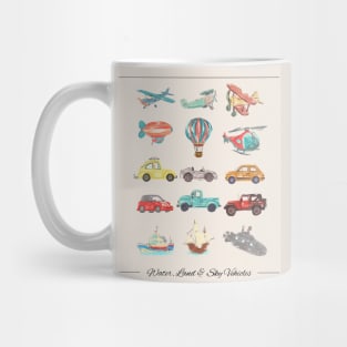 Vehicles: Water, Land & Sea Mug